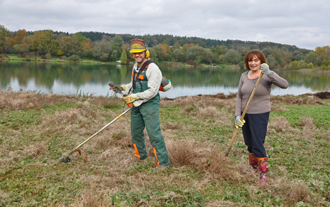 Pflegeeinsatz an den Baggerseen